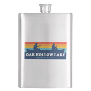 Oak Hollow Lake North Carolina Canoe Hip Flask