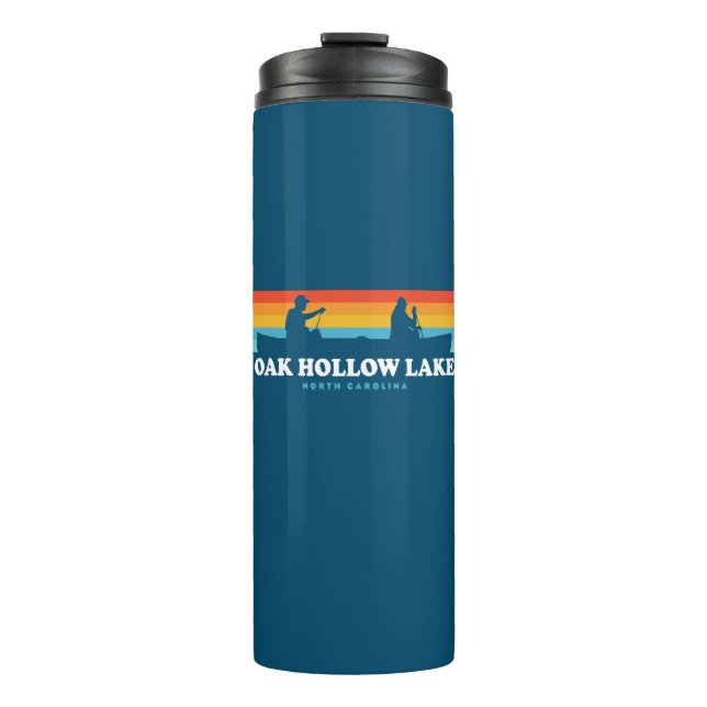 Oak Hollow Lake North Carolina Canoe Thermal Tumbler (Front)