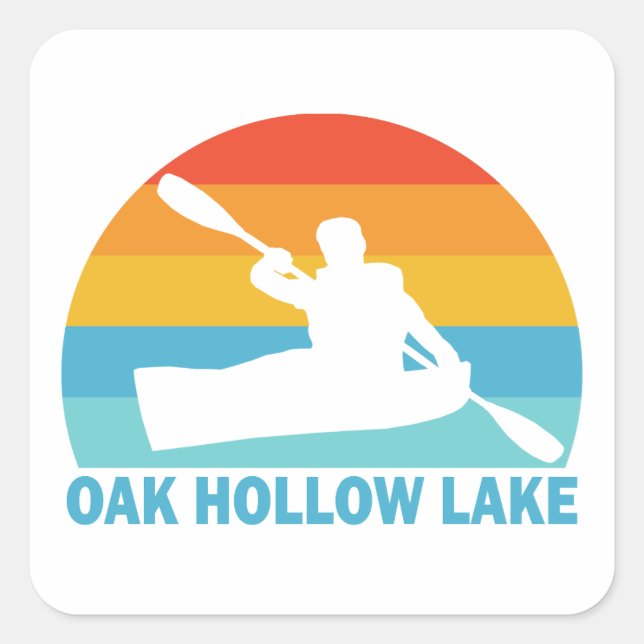 Oak Hollow Lake North Carolina Kayak Square Sticker (Front)