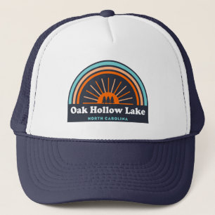 Oak Hollow Lake North Carolina Rainbow Trucker Hat