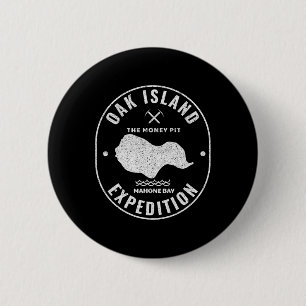 Oak Island Expedition Treasure Hunt Retro Mystery 6 Cm Round Badge