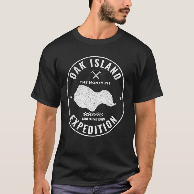 Oak Island Expedition Treasure Hunting Retro Myste T-Shirt (Front)