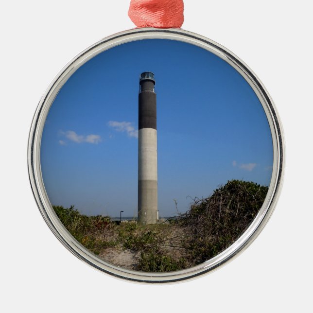 Oak Island Lighthouse, North Carolina Metal Tree Decoration (Front)