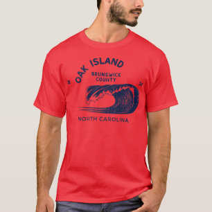 Oak Island NC Beachgoing Summertime Waves T-Shirt
