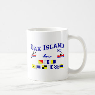 OAK ISLAND NC SIG F LAG COFFEE MUG
