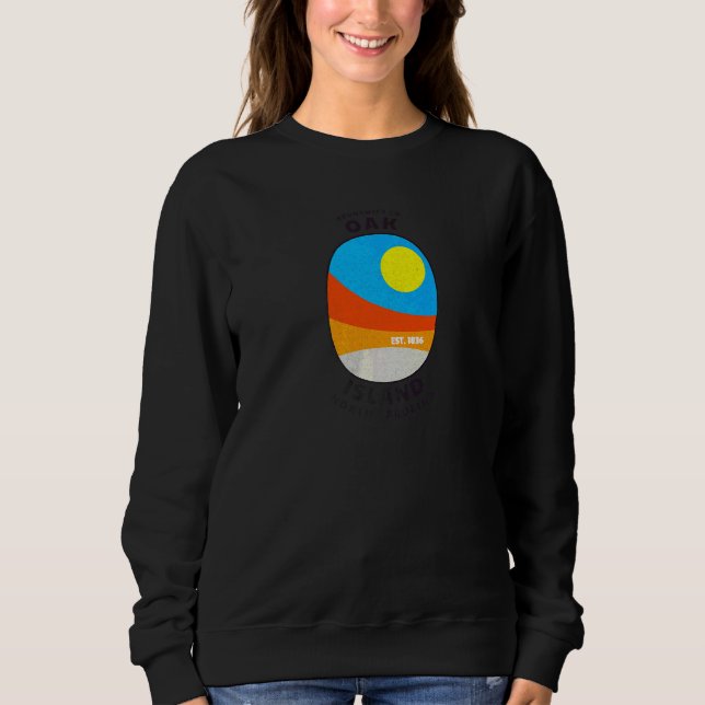 Oak Island Nc Summertime Vacationing Abstract Sunr Sweatshirt (Front)