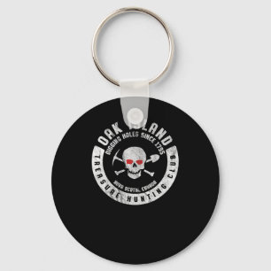 Oak Island Treasure Hunting Club Vintage Skull And Key Ring