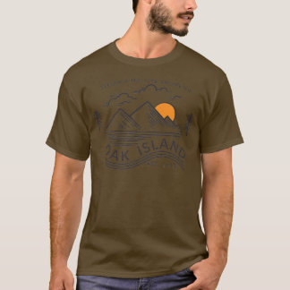 Oak Island Vintage Skull Templar Treasure Hunting  T-Shirt