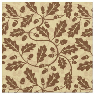 Oak leaf acorn background fabric