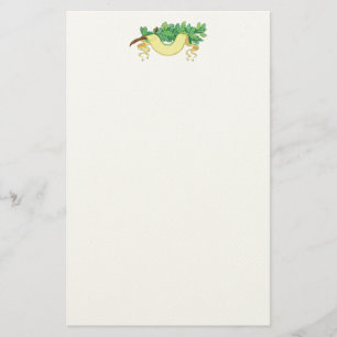 Oak leaf leaves and banner stationery