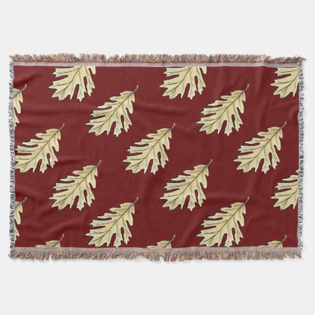 Oak Leaf Throw Blanket (Front)