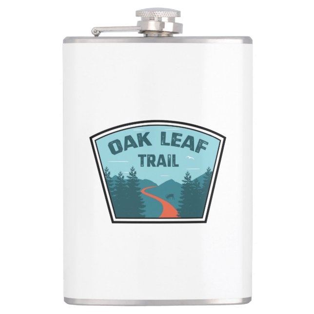 Oak Leaf Trail Hip Flask (Front)