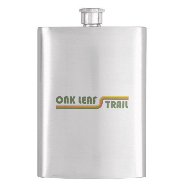 Oak Leaf Trail Wisconsin Hip Flask (Front)