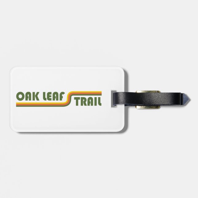 Oak Leaf Trail Wisconsin Luggage Tag (Back Horizontal)