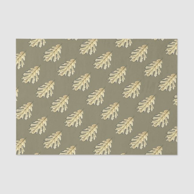 Oak Leaf Watercolor Tissue Paper (Front)