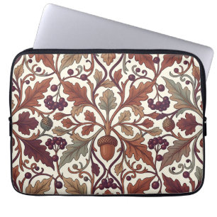 Oak Leaves Acorns Berries William Morris Style  Laptop Sleeve