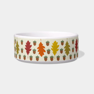 Oak leaves and Acorns Fall Autumn Pattern Bowl