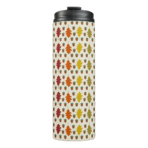 Oak leaves and Acorns Fall Autumn Patterned Thermal Tumbler
