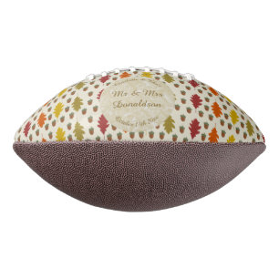 Oak leaves and Acorns Fall Autumn Wedding Custom American Football