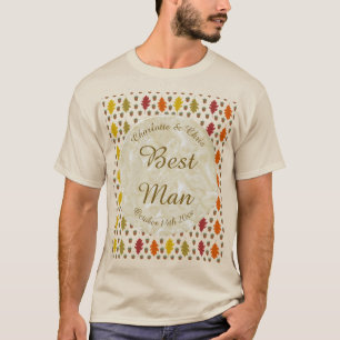 Oak leaves and Acorns Fall Autumn Wedding Custom T-Shirt