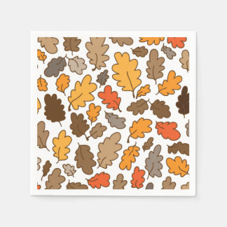 oak leaves autumn boho thanksgiving napkins