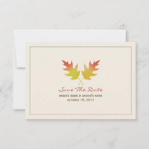 Oak Leaves Fall Wedding Save The Date