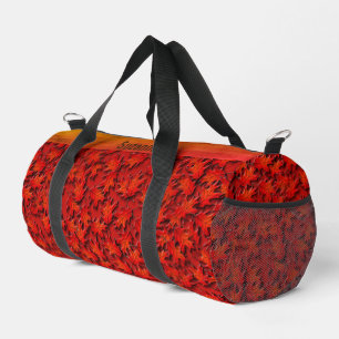Oak Leaves Nature Art Pattern Personalised Duffle Bag