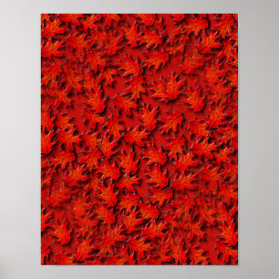 Oak Leaves Nature Art Pattern      Poster