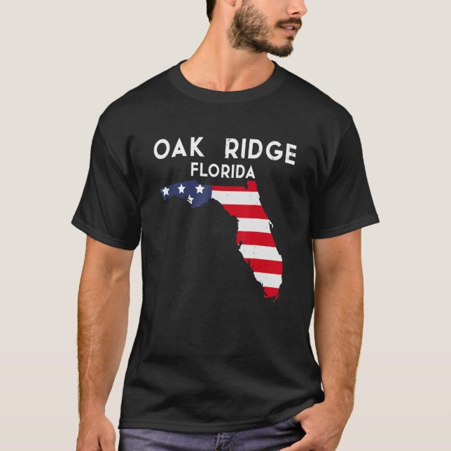 Oak Ridge Florida USA State America Travel Floridi T-Shirt (Front)
