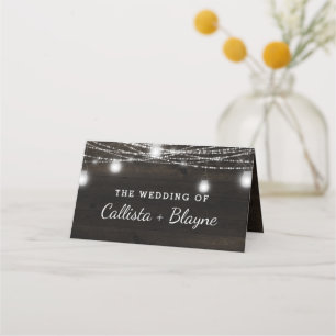 Oak Ridge Rustic Wood Reserved Seating Wedding Place Card