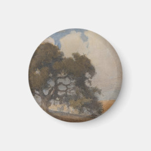 Oak Tree (1910) – Majestic Vintage Watercolor Magnet