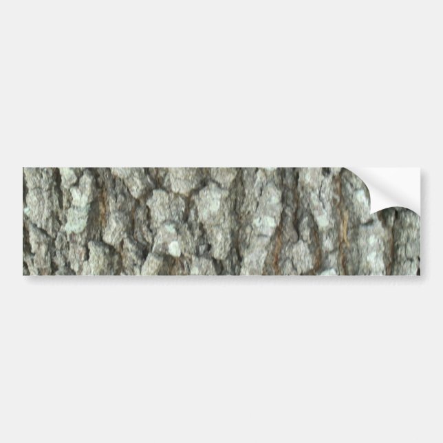 Oak Tree Bark Real Wood Camo Nature Camouflage Bumper Sticker (Front)