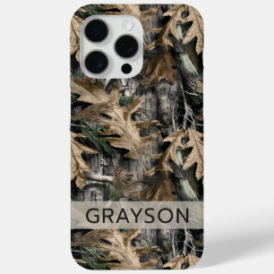 Oak Tree Camouflage Personalized iPhone 15 Pro Max Case