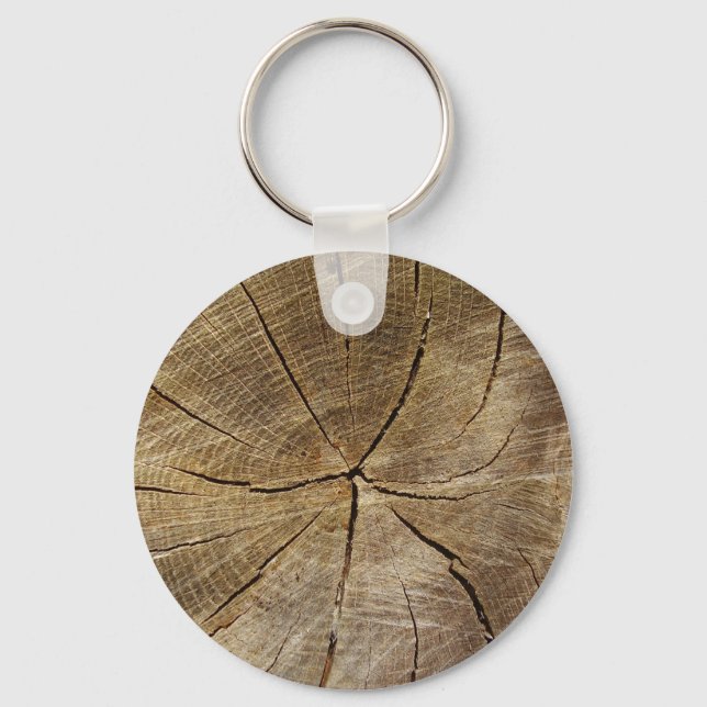 Oak Tree Cross Section Key Ring (Front)