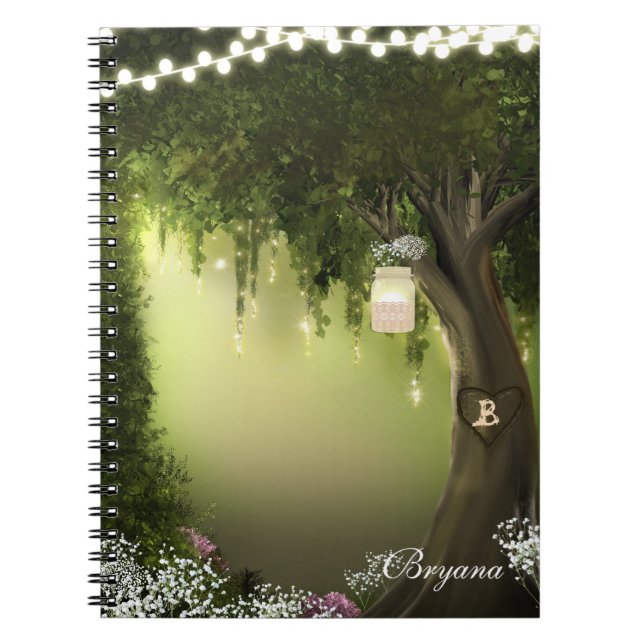 Oak Tree Enchanted Forest Garden Notebook Journal (Front)