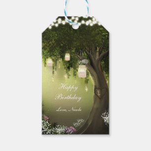 Oak Tree Enchanted Forest Garden Party Gift Tag