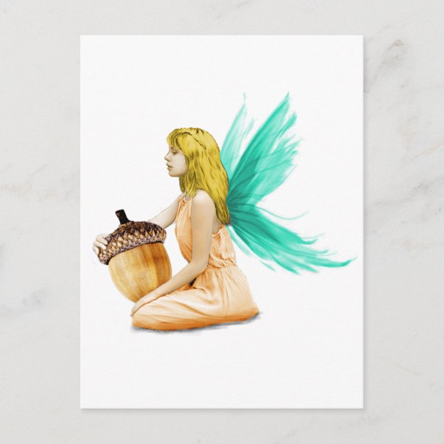 Oak Tree Fairy holding Acorn Postcard (Front)