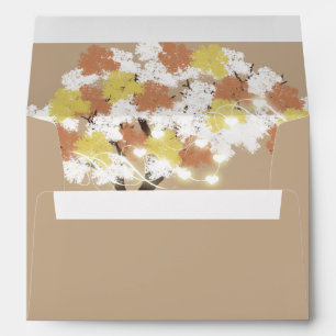 Oak Tree fall string lights Envelopes