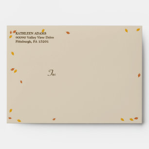 Oak Tree Fall Wedding - A7 Envelope
