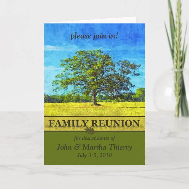 Oak Tree Family Reunion Invitation (Front)