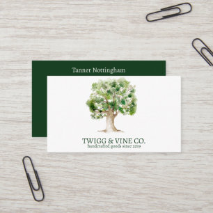 Oak Tree Logo Networking Business Card
