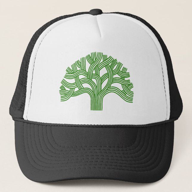 Oak tree Oakland green Trucker Hat (Front)