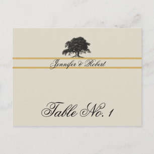 Oak Tree Plantation in Gold Table Number Postcard