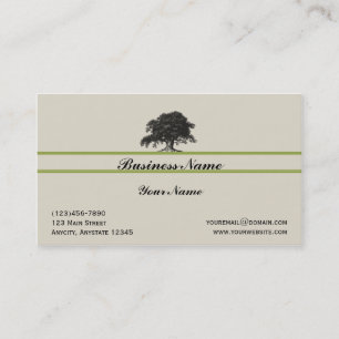 Oak Tree Plantation in Green Business Card