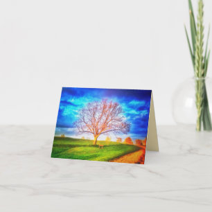 OAK TREE SMALL GREETING CARD