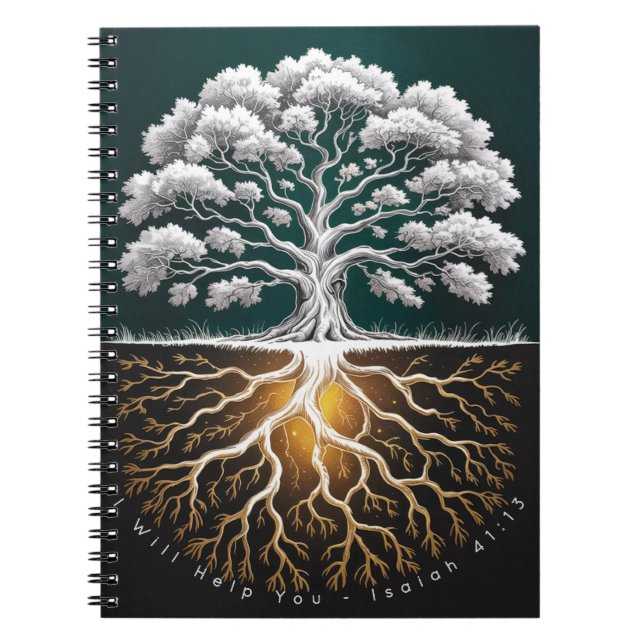 Oak Tree Strength Faith Journal - Rooted Design (Front)