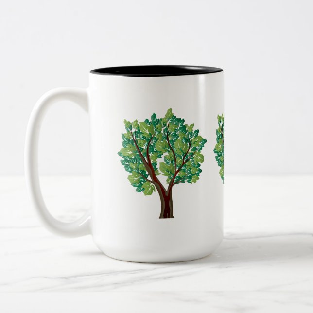 Oak Tree Two-Tone Coffee Mug (Left)
