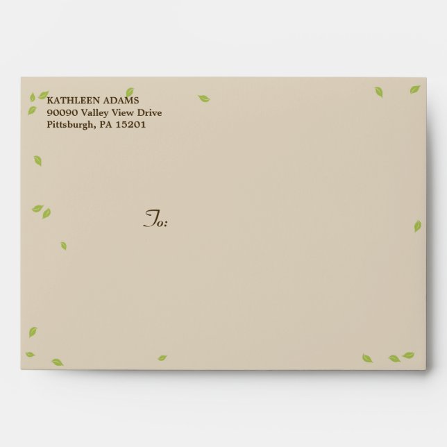 Oak Tree Wedding - A7 Envelope (Front)