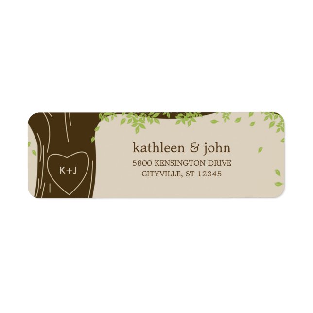 Oak Tree Wedding Address Labels (Front)