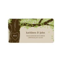 Oak Tree Wedding Address Labels